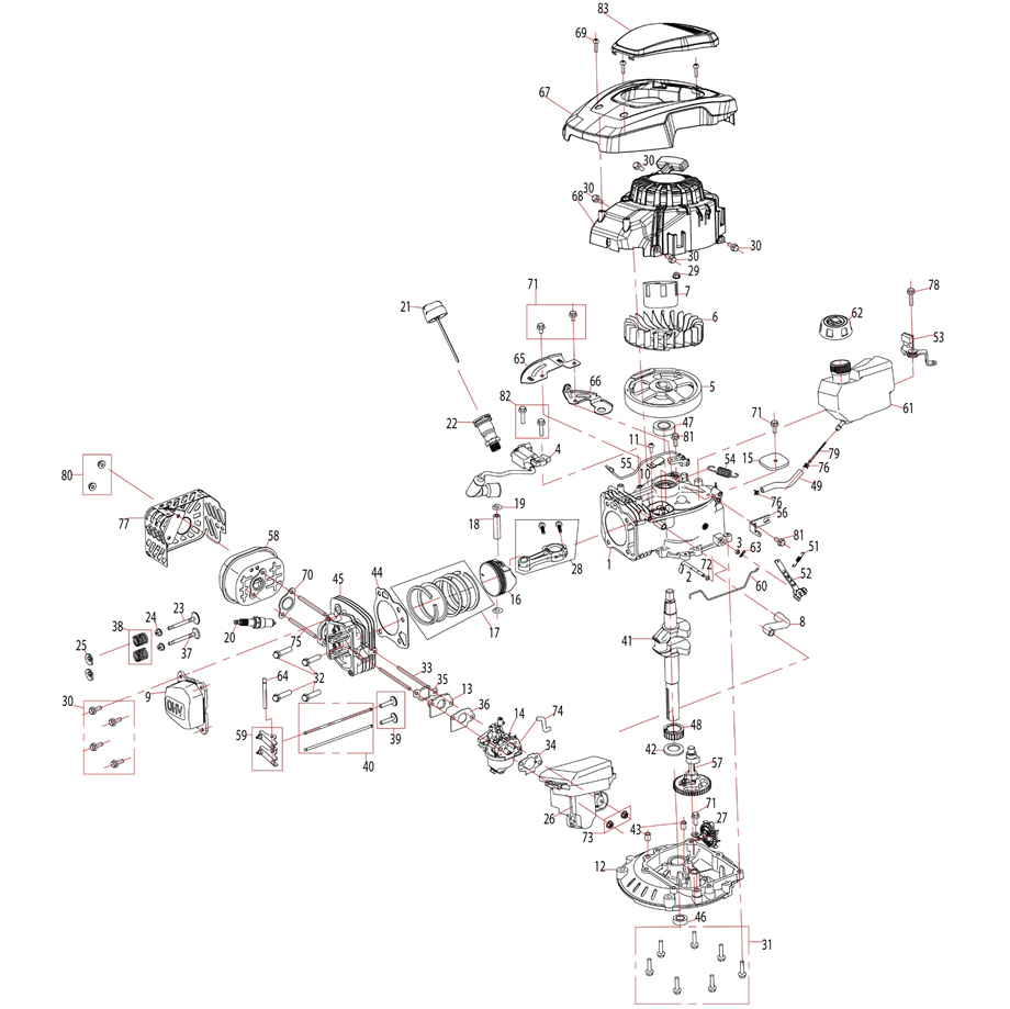 Газонокосилка бензиновая, облегченная ГБ-400