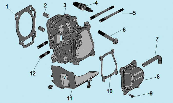 3 ДЕТАЛИ ДВИГАТЕЛЯ - БЛОК - СВЕЧА - ГОЛОВКА - КЛАПАНА - ПРОКЛАДКИ ГЕНЕРАТОР CHAMPION GG3301