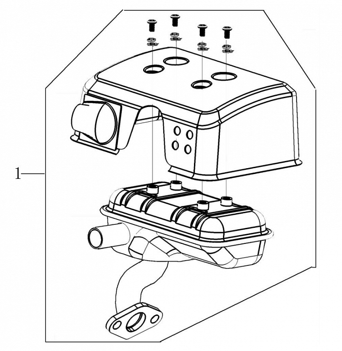 13 ГЛУШИТЕЛЬ ВИБРОПЛИТА БЕНЗИНОВАЯ CHAMPION PC5332F