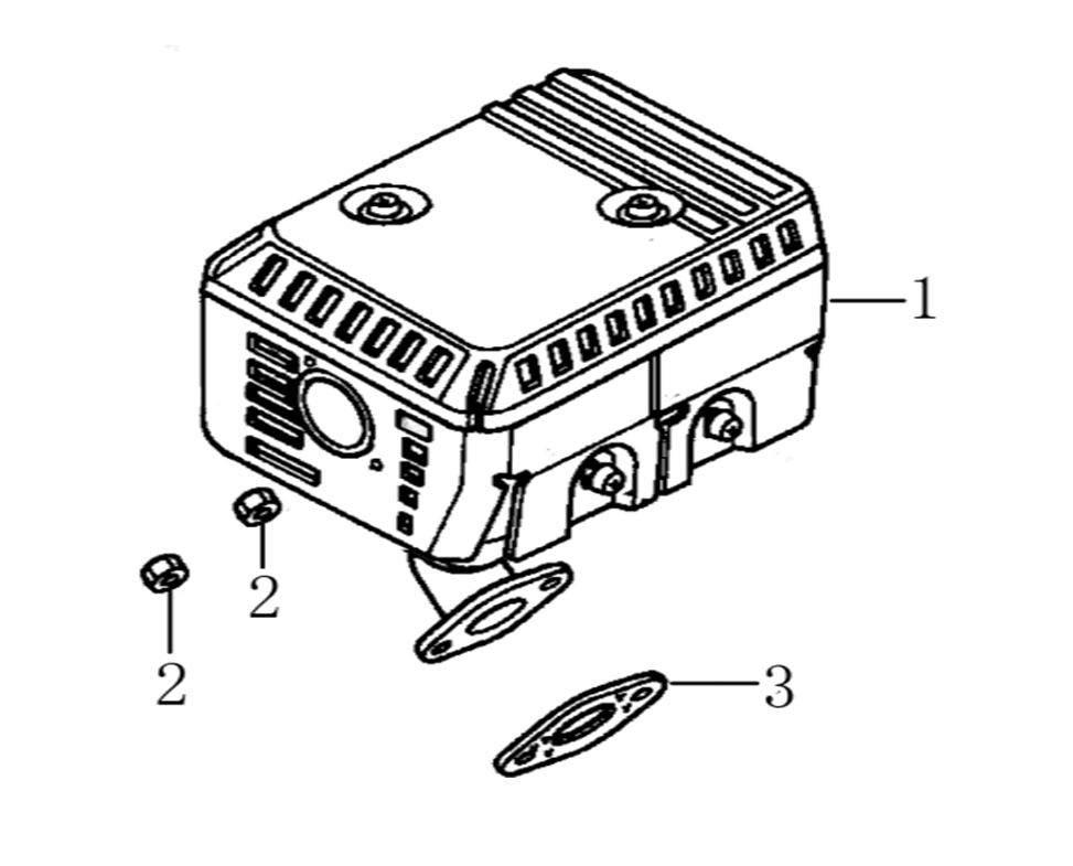 ЗАПЧАСТИ ДЛЯ МОТОПОМПЫ БЕНЗИНОВОЙ ELITECH МБ 600 Д 50 А (ГЛУШИТЕЛЬ)
