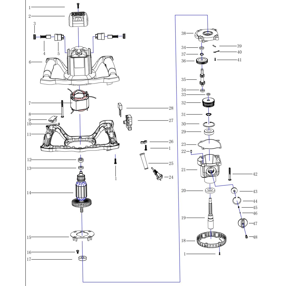 Миксер строительный, 2 скорости МР-1400-2