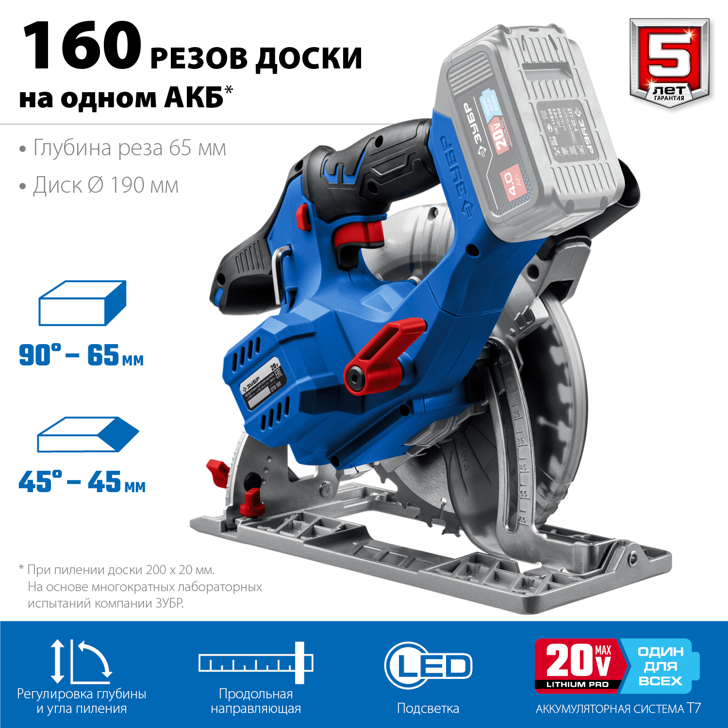 Бесщеточная пила циркулярная, без АКБ, в коробке CPB-190