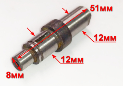 Выходной вал для ДП-185/1300(24)KEY,ДП-185/1600(16) с KEY20